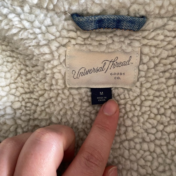 Jean denim shearling jacket target universal thread - Picture 4 of 13
